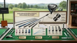 Schema esplicativo sulla scelta e regolazione dello shaft per driver da golf