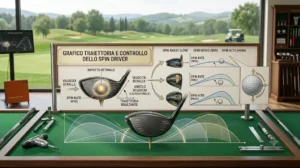 Grafico della traiettoria di volo e del controllo dello spin nei driver da golf