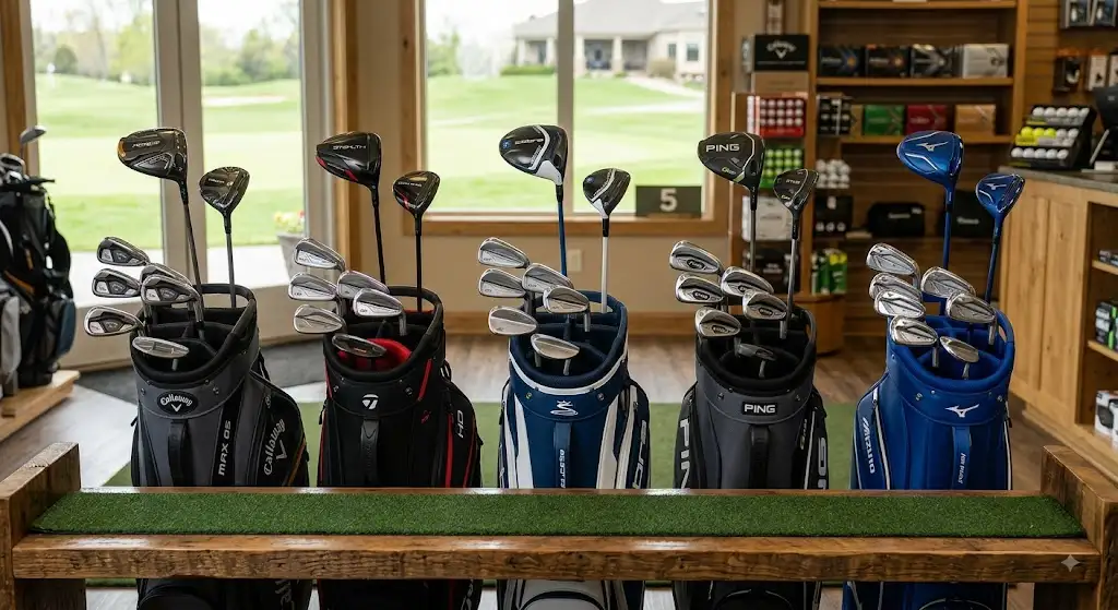 Sélection des meilleurs clubs de golf à moins de 1000 euros présentés côte à côte pour comparaison