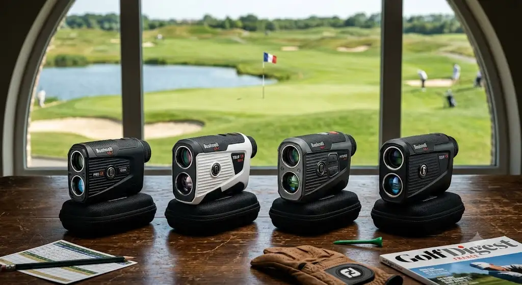 Comparatif des differents télémètre laser golf Bushnell sur un parcours.