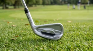Explanatory diagram of the fers cavité arrière of a golf iron and its mass distribution