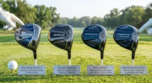 Confronto grafico tra i diversi modelli di driver Callaway adatti a vari livelli di gioco.