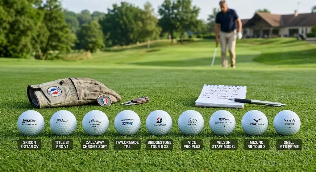 Comparatif et test des meilleures balles de golf avec avis detaille sur un parcours. (test balles de golf avis)