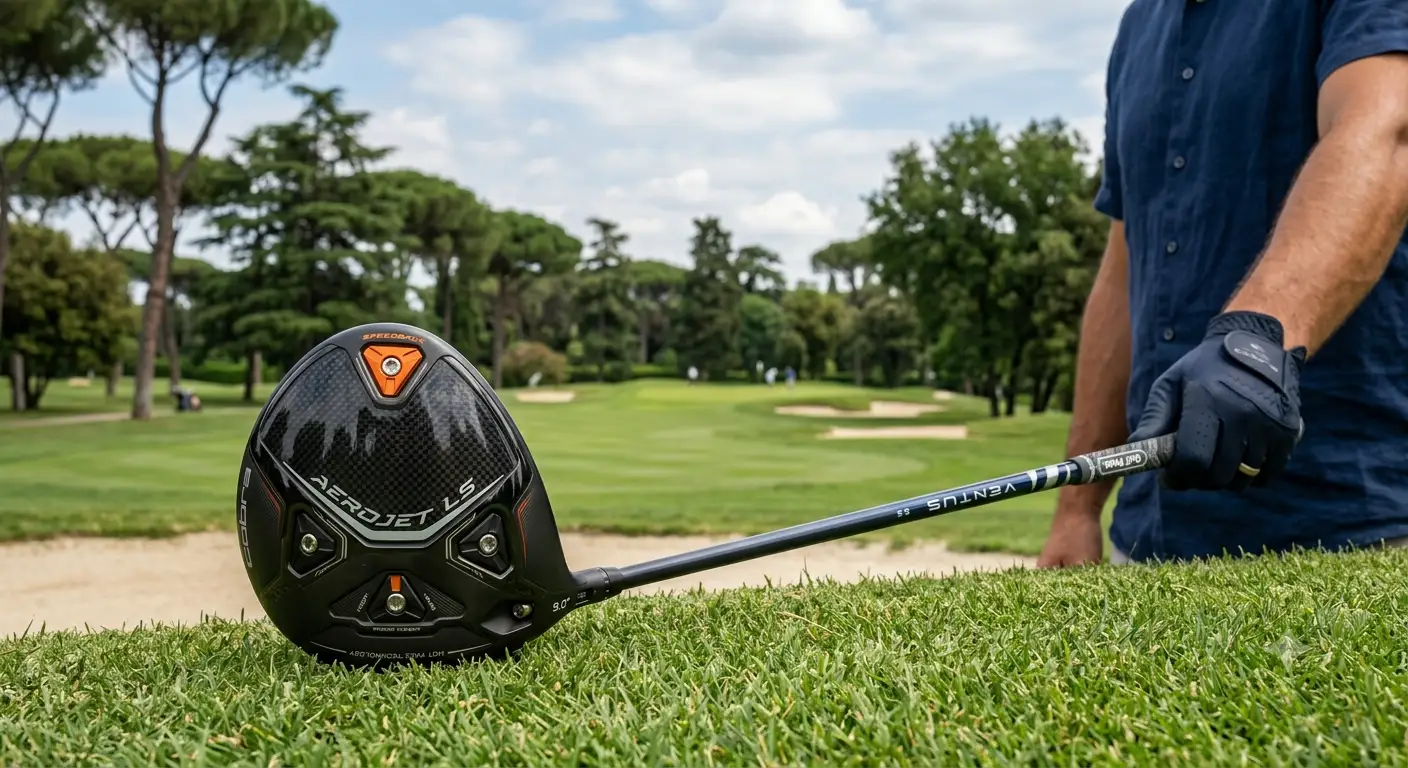 Nuovo driver Cobra da golf con testa in carbonio e design aerodinamico