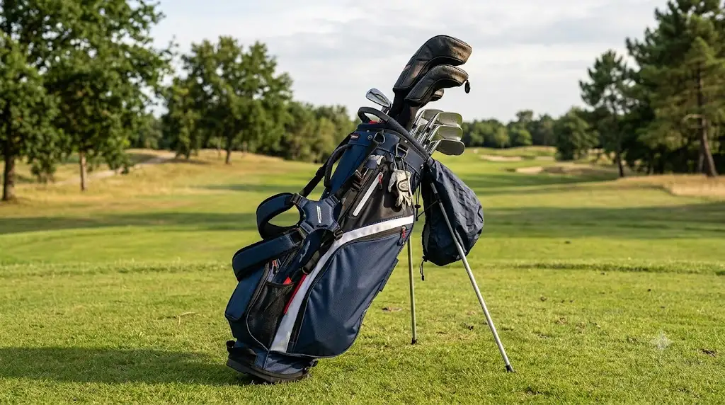 Kit de golf complet avec sac trépied léger et série complète de clubs pour joueur adulte sur le fairway